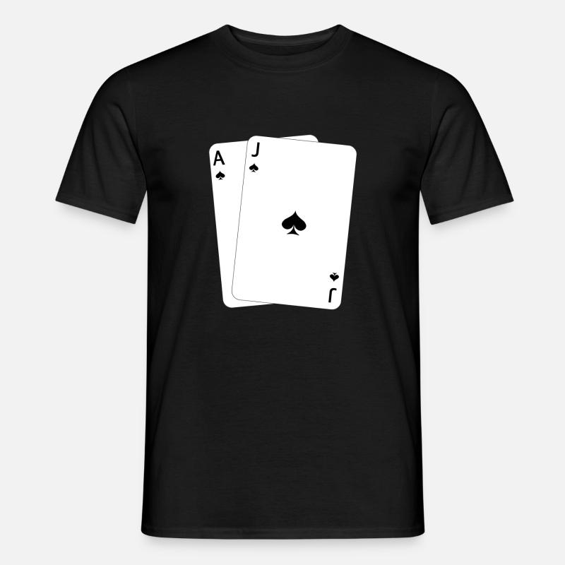 Blackjack AJ - Männer T-Shirt - Schwarz