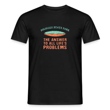 Polihale State Park Answer To All Life's Problems - Men's T-Shirt - black - Front - AI Model Male 178 light (178cm)