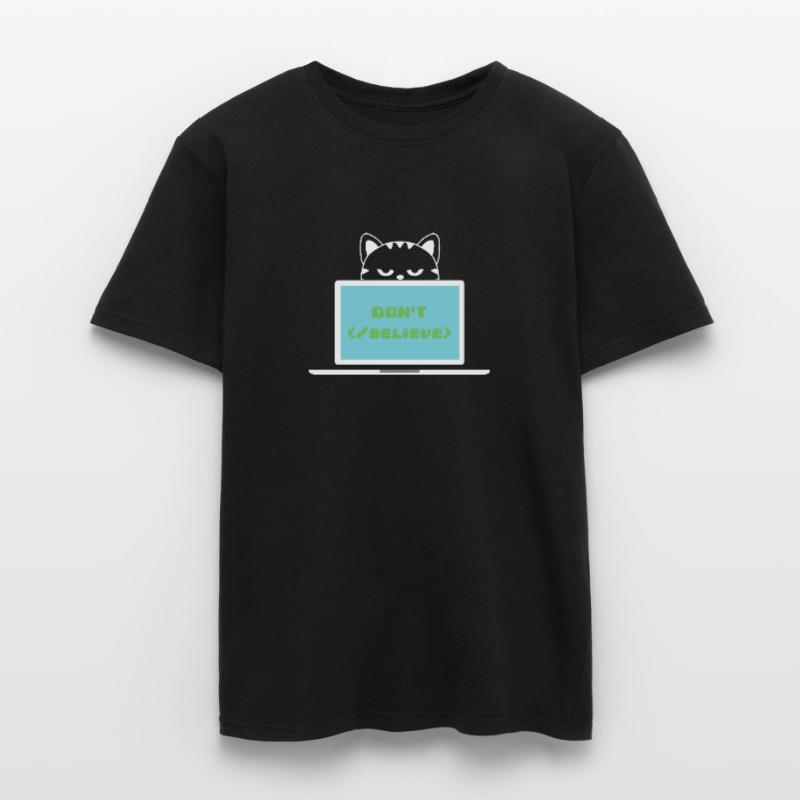 Ne croyez pas le chat programmeur T-shirt homme