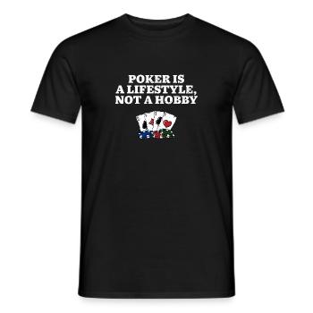 Poker is a Lifestyle Not a Hobby Poker Player - Männer T-Shirt - Schwarz - Vorne - AI Model Male 178 light (178cm)