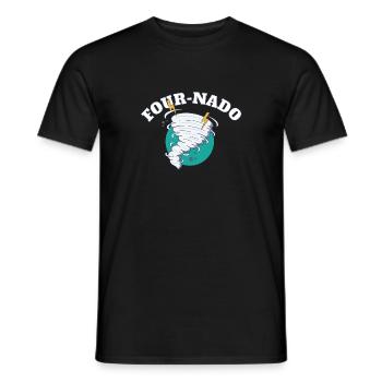 4ème anniversaire Tornade Thème Fournado Four Nado 4 - T-shirt homme - noir - Devant - AI Model Male 178 light (178cm)
