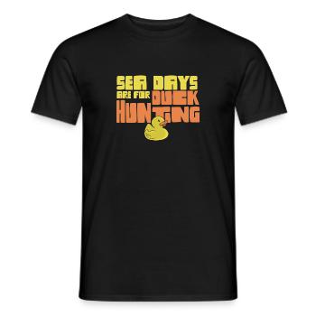 Sea Days Are For Duck Hunting Cruise Vacation - Men's T-Shirt - black - Front - AI Model Male 178 light (178cm)
