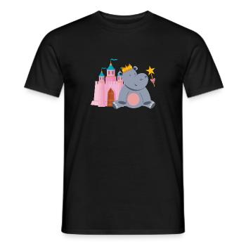 Hippopotame Hippopotame - T-shirt homme - noir - Devant - AI Model Male 178 light (178cm)