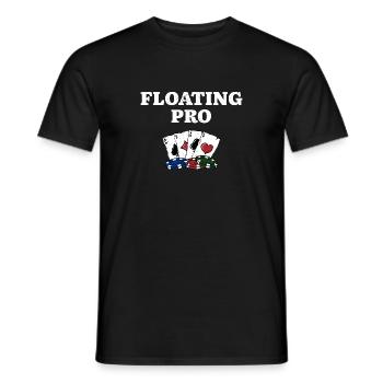 Floating Pro Poker Casino Poker Joueur de jeu - T-shirt homme - noir - Devant - AI Model Male 178 light (178cm)