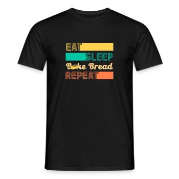 Bread Baking Baker Bakery Sourdough - Men's T-Shirt - black - Front - AI Model Male 178 light (178cm)