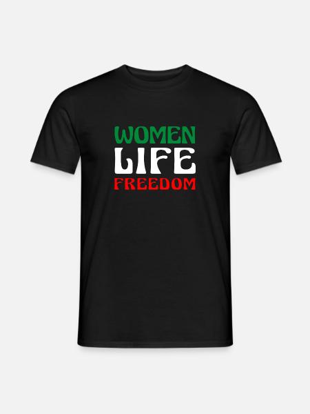 Women Life Freedom - Søte iranske kvinner - Mænd T-shirt - sort