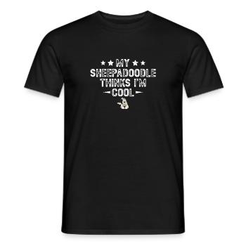 Sheepadoodle Doodle Dog - T-shirt homme - noir - Devant - AI Model Male 178 light (178cm)