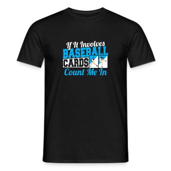 Trader collector s’il s’agit de cartes de baseball - T-shirt homme - noir - Devant - AI Model Male 178 light (178cm)