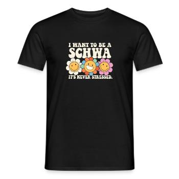Je veux être professeur d’anglais Schwa ELA Life - T-shirt homme - noir - Devant - AI Model Male 178 light (178cm)