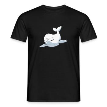 Weißwal Beluga Wal - Männer T-Shirt - Schwarz - Vorne - AI Model Male 178 light (178cm)