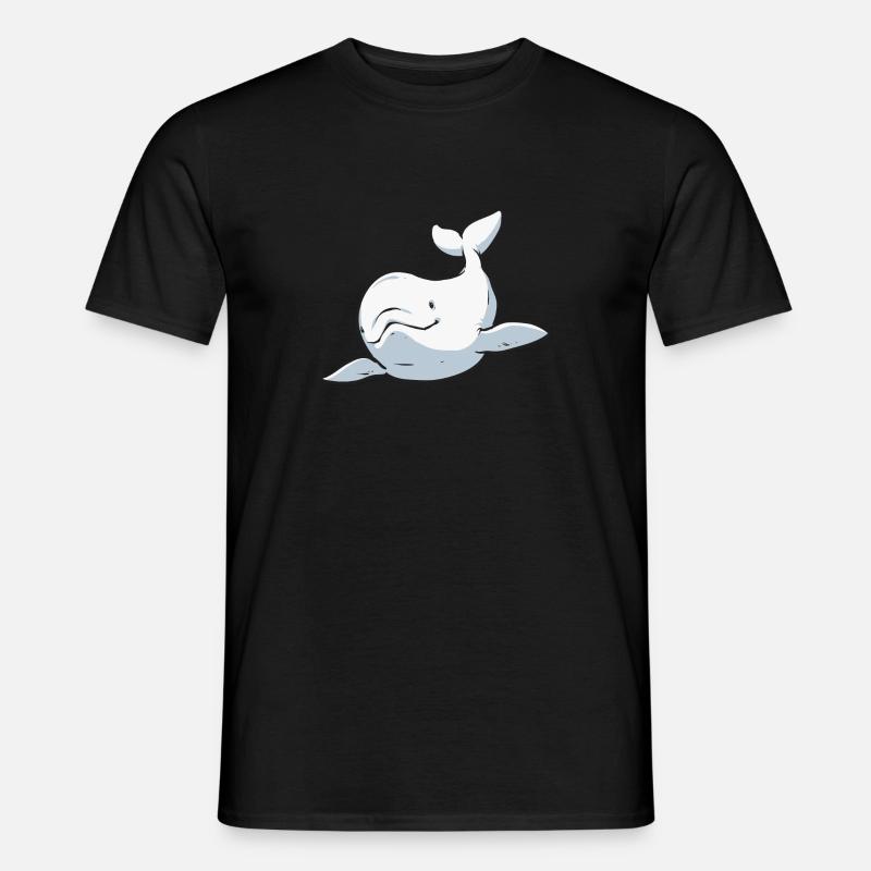 Weißwal Beluga Wal - Männer T-Shirt - Schwarz