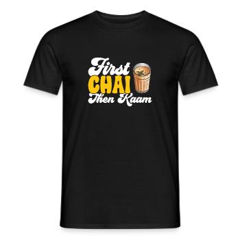 Chai Tea Masala Chai - Men's T-Shirt - black - Front - AI Model Male 178 light (178cm)