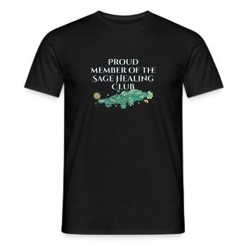 Proud Member Of The Sage Healing Club Smudge - Men's T-Shirt - black - Front - AI Model Male 178 light (178cm)