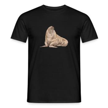Walross - Männer T-Shirt - Schwarz - Vorne - AI Model Male 178 light (178cm)