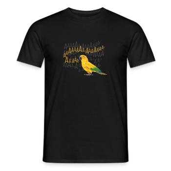 Parakeet Parrot Parakeet Bird - Men's T-Shirt - black - Front - AI Model Male 178 light (178cm)
