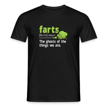 fart farting farting farting - Men's T-Shirt - black - Front - AI Model Male 178 light (178cm)