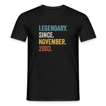 Légendaire depuis 2003 18ème anniversaire - T-shirt homme - noir - Devant - AI Model Male 178 light (178cm)
