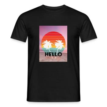 palmen - Männer T-Shirt - Schwarz - Vorne - AI Model Male 178 light (178cm)