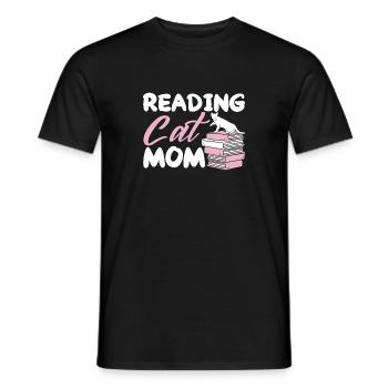 Les amateurs de livres de chats lisent des livres - T-shirt homme - noir - Devant - AI Model Male 178 light (178cm)