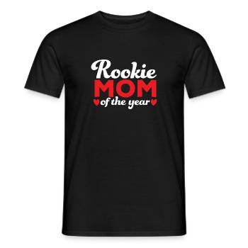 Rookie Mom of the Year New Mother's Day Mom - Men's T-Shirt - black - Front - AI Model Male 178 light (178cm)