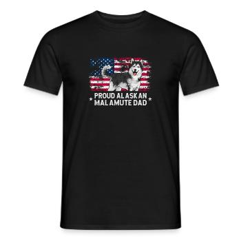 Alaskan Malamute Dog - Men's T-Shirt - black - Front - AI Model Male 178 light (178cm)