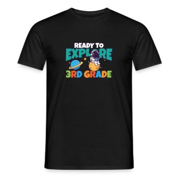 First Day Of Day School Ready to Explore 3rd - Männer T-Shirt - Schwarz - Vorne - AI Model Male 178 light (178cm)