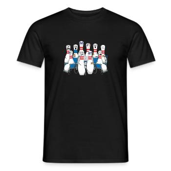 Bowler Sport Hobby Bowling Pin - Men's T-Shirt - black - Front - AI Model Male 178 light (178cm)
