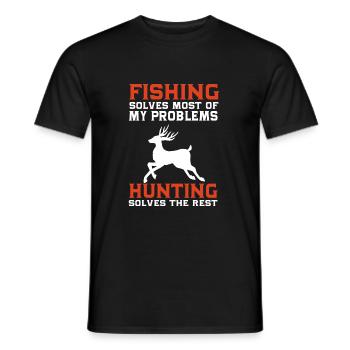 Chasse au chasseur - T-shirt homme - noir - Devant - AI Model Male 178 light (178cm)