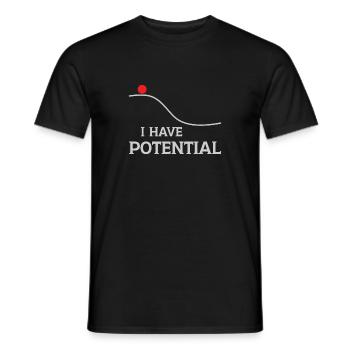 J’ai du potentiel - T-shirt homme - noir - Devant - AI Model Male 178 light (178cm)