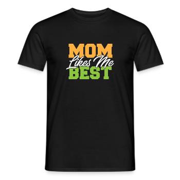 Mom Likes Me Best Mommy's Favorite Child Funny - Männer T-Shirt - Schwarz - Vorne - AI Model Male 178 light (178cm)
