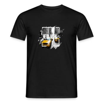 USA New York Shirt / Poster - T-shirt homme - noir - Devant - AI Model Male 178 light (178cm)