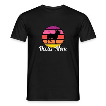 Australian Cattle Dog Mom I Retro Blue Heeler Mom - T-shirt homme - noir - Devant - AI Model Male 178 light (178cm)