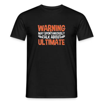 Disque de lancer de frisbee ultime - T-shirt homme - noir - Devant - AI Model Male 178 light (178cm)