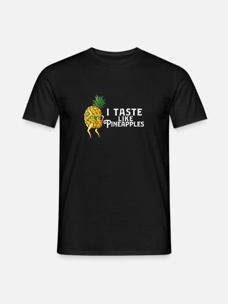 Tropisch strand Ik smaak als ananas swinger - Heren T-shirt - zwart