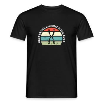 Meilleure sensibilisation au syndrome de Down sur les chromosomes supplémentaires de tous les temps - T-shirt homme - noir - Devant - AI Model Male 178 light (178cm)