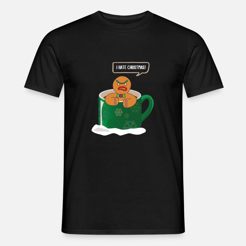 Anti Christmas  Hate Hater Gift Fun - Men's T-Shirt - black