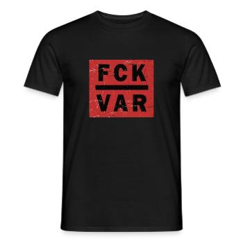 FCK VAR football mobile contre la preuve vidéo - T-shirt homme - noir - Devant - AI Model Male 178 light (178cm)