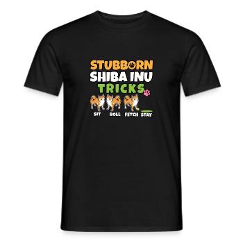 Stubborn Shiba Inu Tricks I Dog Lover I Shiba - T-shirt homme - noir - Devant - AI Model Male 178 light (178cm)