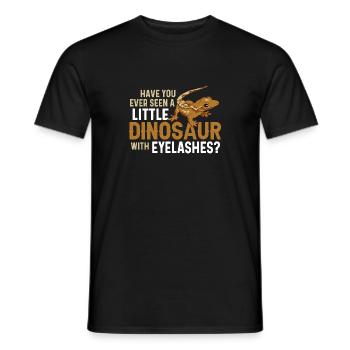 Lézard Gecko couronné Herpétologiste des reptiles - T-shirt homme - noir - Devant - AI Model Male 178 light (178cm)