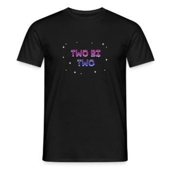 Two Bi Two Bisexual LGBTQ Bi Pride LGBT Sayings - Männer T-Shirt - Schwarz - Vorne - AI Model Male 178 light (178cm)