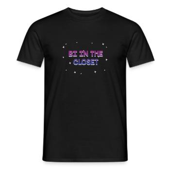 Bi dans le placard Bisexuel LGBTQ Bi Pride LGBT - T-shirt homme - noir - Devant - AI Model Male 178 light (178cm)