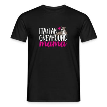 Italienischer Windspiel Windhund Hunde - Männer T-Shirt - Schwarz - Vorne - AI Model Male 178 light (178cm)