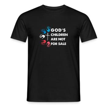 Les enfants de Dieu ne sont pas à vendre - T-shirt homme - noir - Devant - AI Model Male 178 light (178cm)