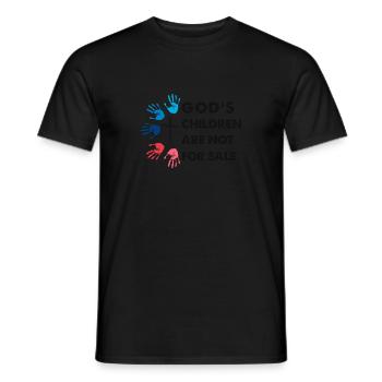 Les enfants de Dieu ne sont pas à vendre - T-shirt homme - noir - Devant - AI Model Male 178 light (178cm)