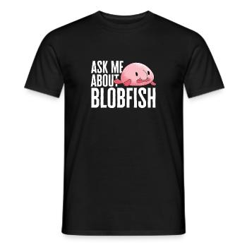 Blob fish - Men's T-Shirt - black - Front - AI Model Male 178 light (178cm)