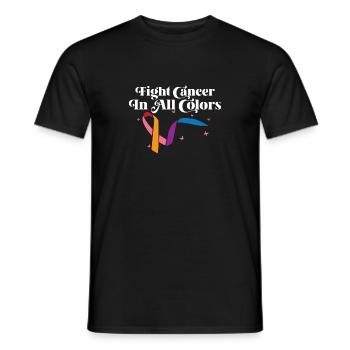 Support Cancer Awareness Month Fight Cancer In - Men's T-Shirt - black - Front - AI Model Male 178 light (178cm)