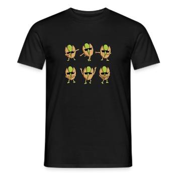 Cadeau de jour de pistache Danse drôle de pistaches dansant - T-shirt homme - noir - Devant - AI Model Male 178 light (178cm)