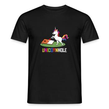 Unicornhole Youth Cornhole Unicorn Women Girl - Männer T-Shirt - Schwarz - Vorne - AI Model Male 178 light (178cm)