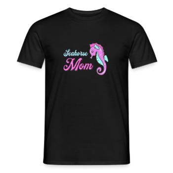 Seepferdchen Seahorse Mom Aquarium Fisch Mama - Männer T-Shirt - Schwarz - Vorne - AI Model Male 178 light (178cm)