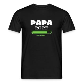 Papa 2023 Loading Annonce Grossesse Futur Papa - T-shirt homme - noir - Devant - AI Model Male 178 light (178cm)